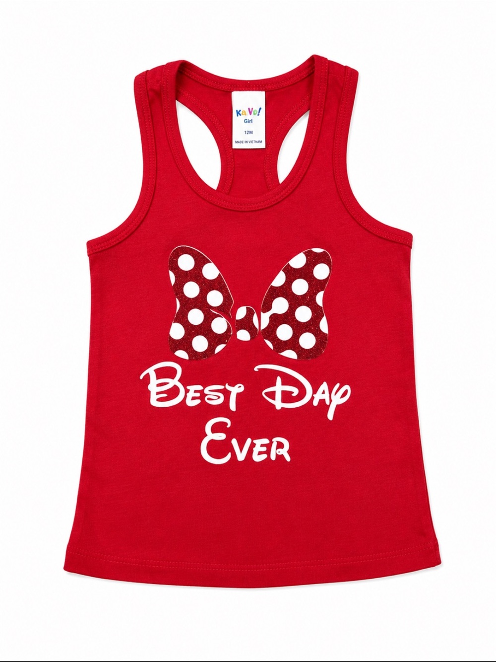 Red Disney girl tank top size 12months